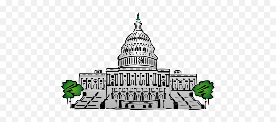 Us Capitol Building Vector - Government Clipart Emoji,Money Emoji Copy And Paste