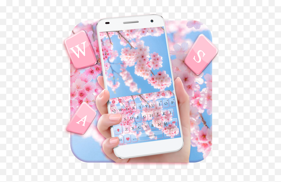 Spring Sakura Blossom Keyboard Theme 1 - Mobile Phone Case Emoji,Sakura Blossom Emoji
