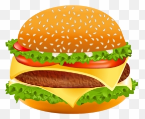Veggie Burger Clipart School Food - Transparent Emoji