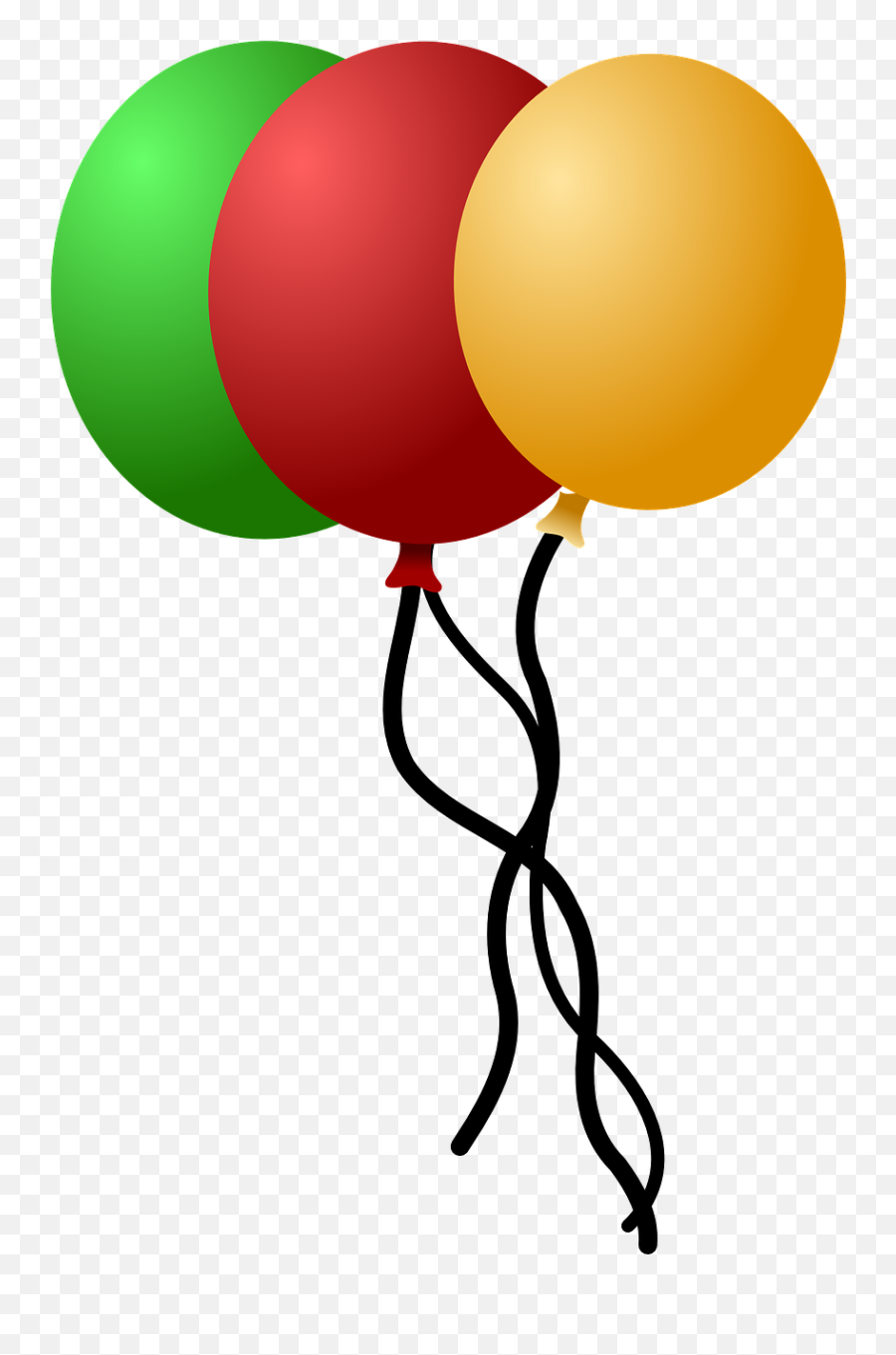 Balloons Party Green Red Yellow - Balloons Green Yellow Red Emoji,Birthday Emoji Message