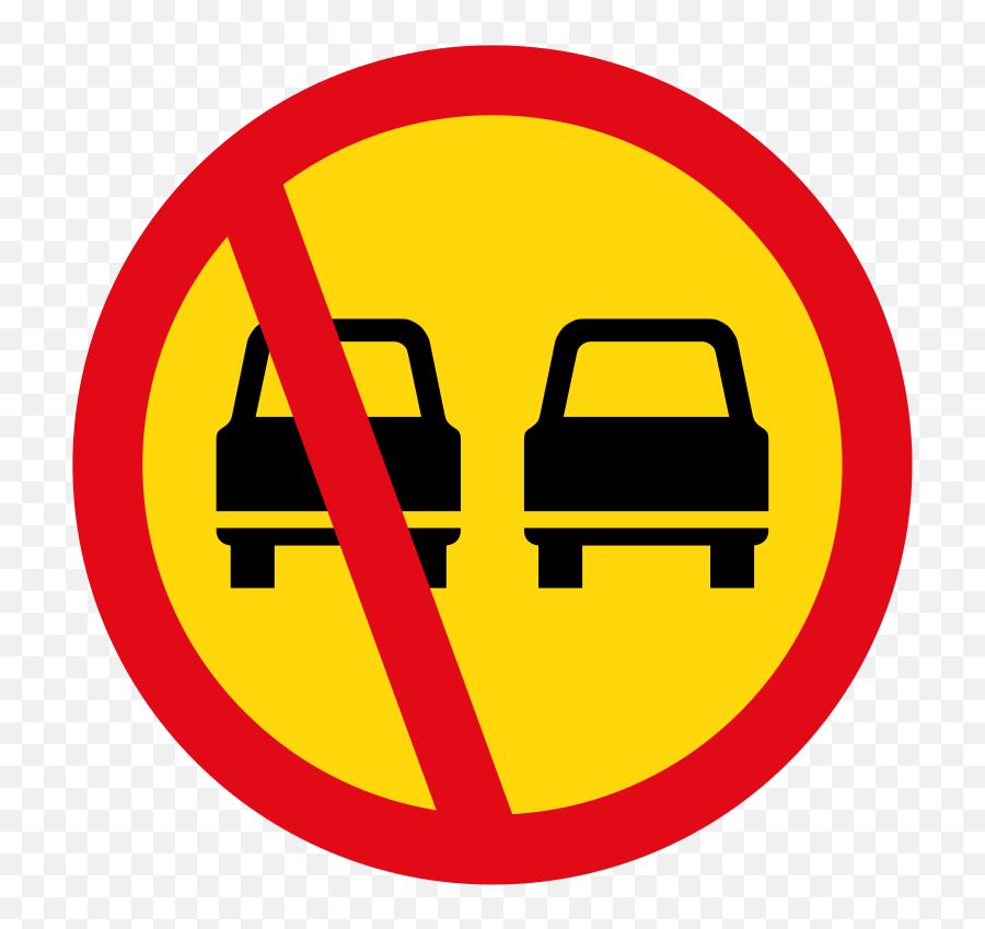 Sadc Road Sign Tr214 - Overtaking Prohibited Sign Emoji,Emoji Sign Language Translator