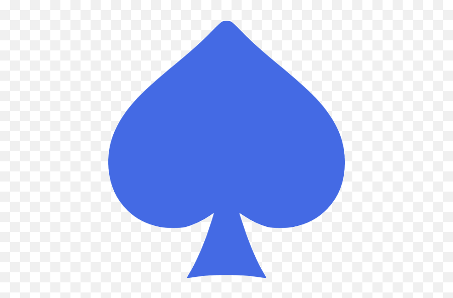 Royal Blue Spades Icon - Clip Art Emoji,Spades Emoticon