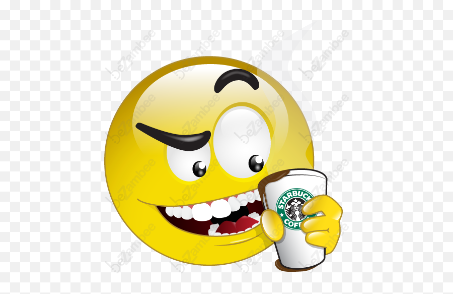 Pin - Starbucks Emoji,Perplexed Emoji
