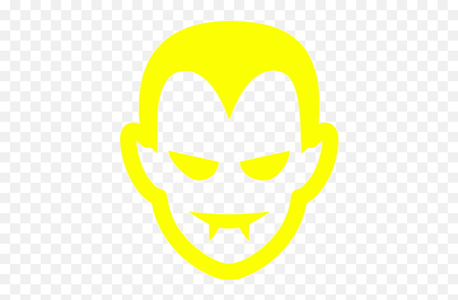 Yellow Vampire Icon - Vampire Emoji,Vampire Text Emoticon