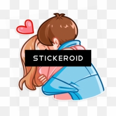 Download Hugs Kissing Love Relationship - Duke Nukem Romantic Hug Love Stickers Emoji,Emoji Hugs And Kisses
