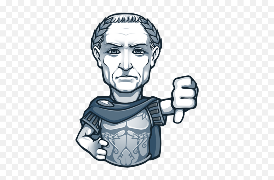 Moar - Julius Caesar Thumb Down Emoji,Telegram Emoji