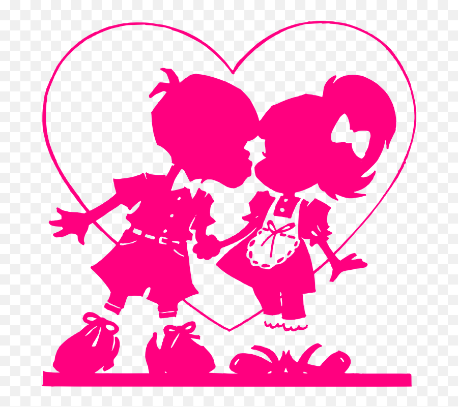 Free Kiss Lips Vectors - Pink Valentine Hearts Clip Art Emoji,Kiss Emojis