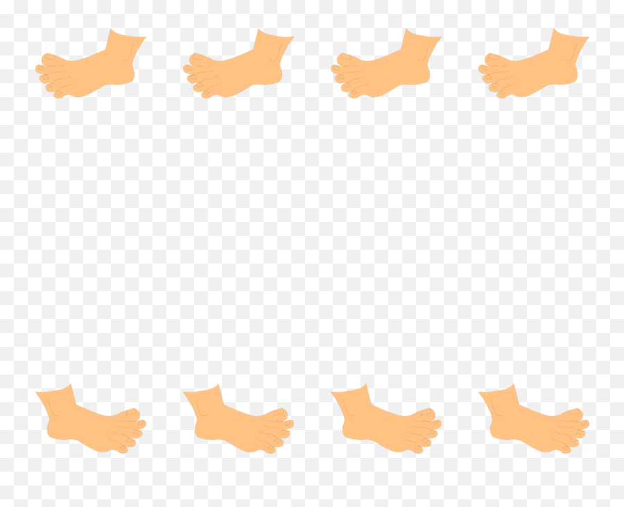 Clipart Beach Foot Transparent - Body Parts Frame Clipart Emoji,Star Feet Emoji