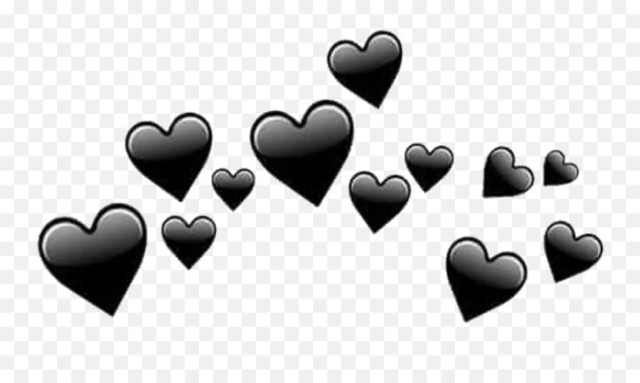 Black Heart Emoji Stickers - Heart Tumblr Png Black,Google Heart Emoji