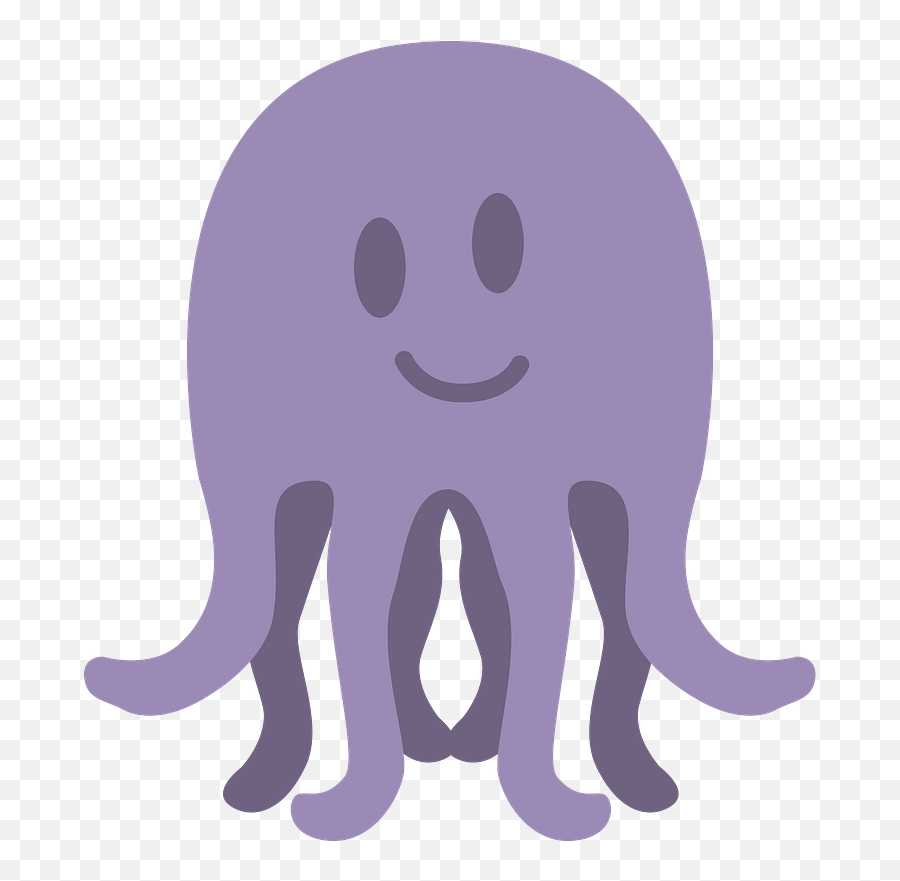 Smiling Purple Octopus Clipart Free Download Transparent - Happy Emoji,Octopus Emoji