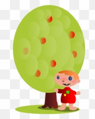 Child Kid Cartoon Tree Person - Animated Fruit Gifs Emoji