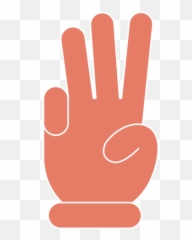 Fingers Hand Three - Tres Png Emoji