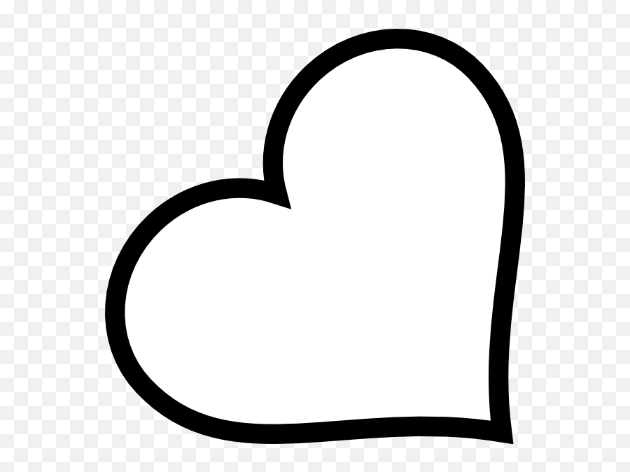 Free Heart Outlines Download Free Clip Art Free Clip Art - Heart Clipart Black And White Emoji,Emoji Outlines