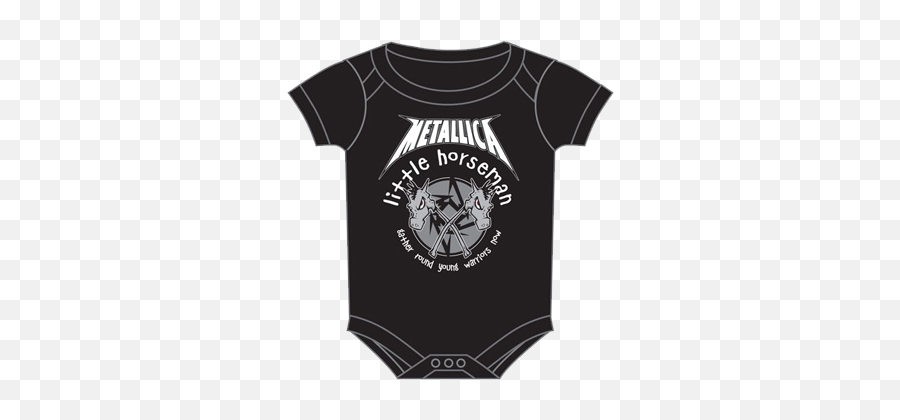 Metallica Onesie Baby Rocker Seek And - Short Sleeve Emoji,Emoji Baby Clothes