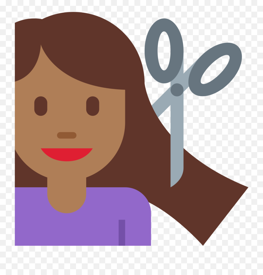 Twemoji2 1f487 - Hair Cut Images Cartoons Emoji,Emoji Skin Tone
