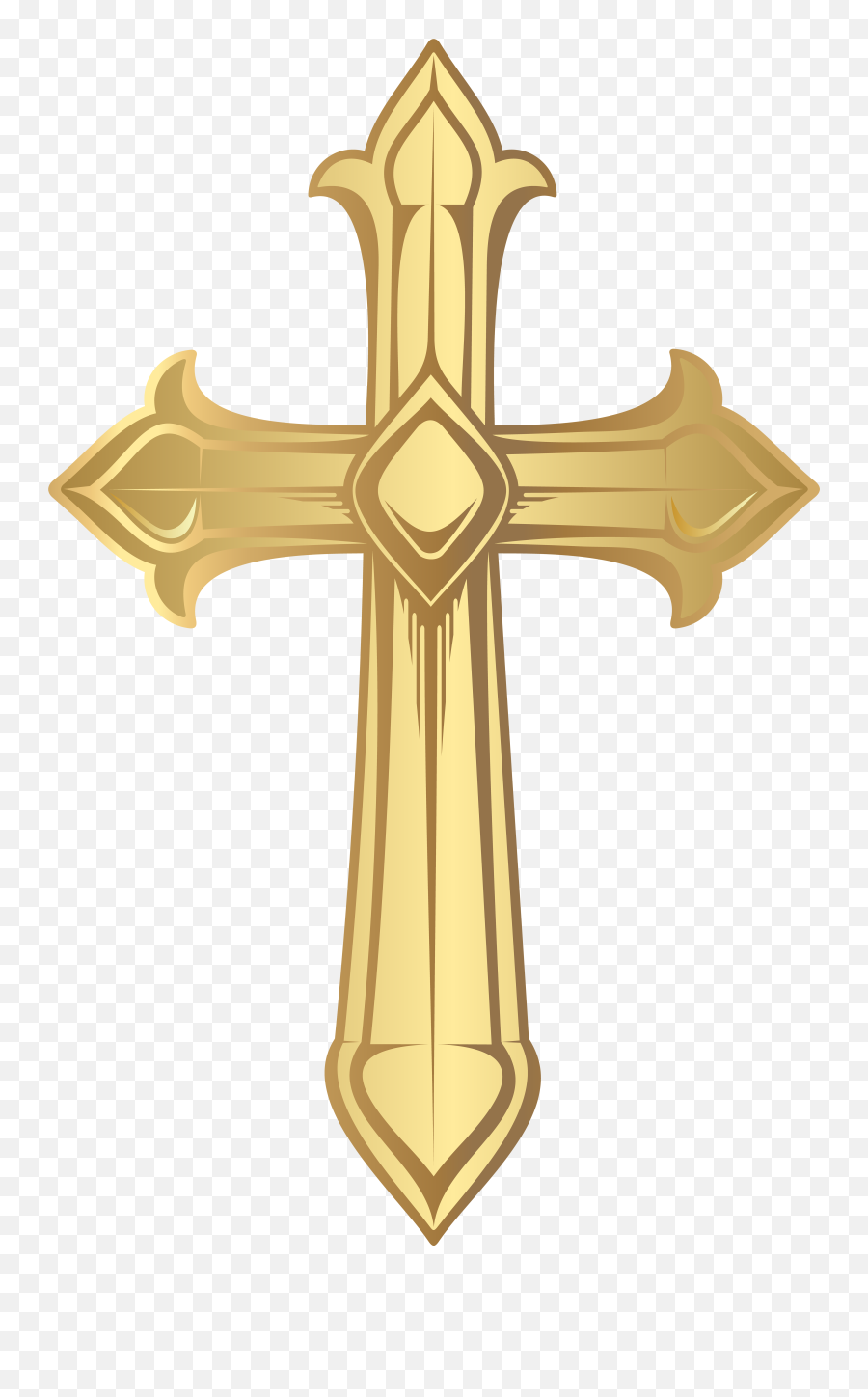 Clip Art Image Png Download - Baptism Gold Cross Clipart Emoji,Crucifix Emoji