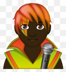 Man Singer - Cartoon Emoji,Rock Star Emoji