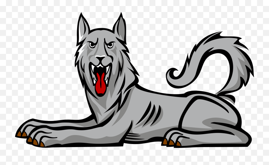 Gray Wolf Wolves In Heraldry Coat Of - Wolf Heraldry Png Emoji,Lie Down Emoji