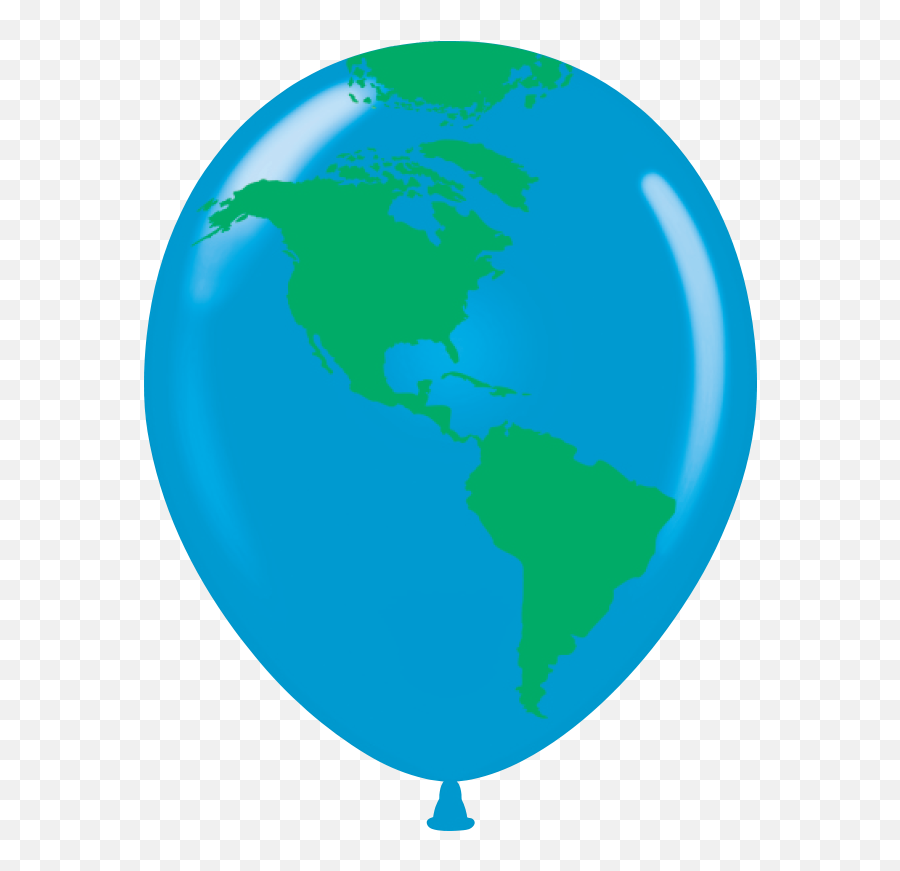 Globe Print Latex Balloons - Earth Emoji,Emoji Globe