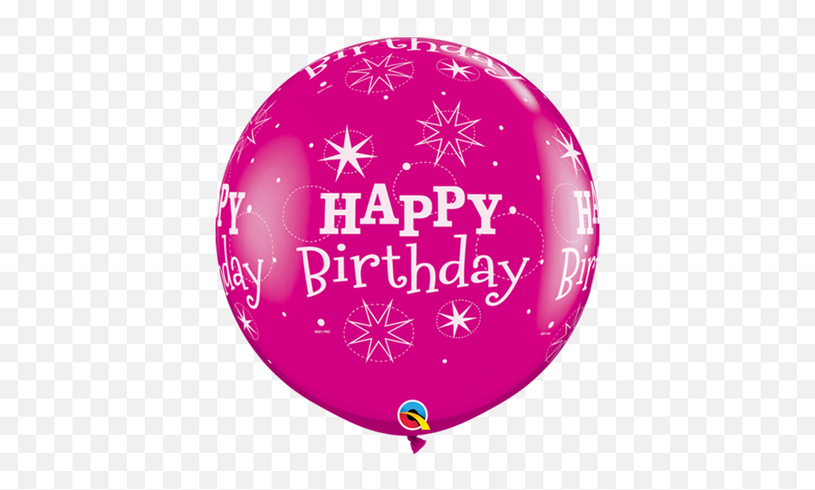 90cm Birthday Sparkle - Around Wild Berry Latex Balloons Circle Emoji,Sparkle Emoji