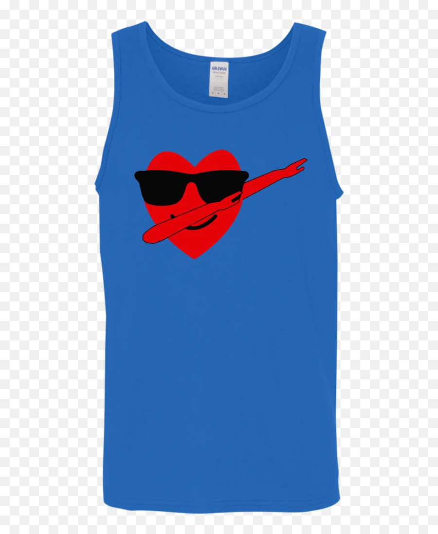 Heart Emoji Dabbing For Valentineu0027s Day Menwomen Tank Top,Blue Heart Emoji