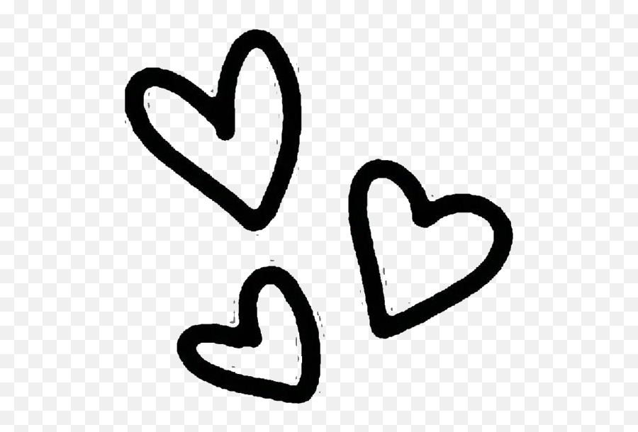 Kawaii Cute Heart Hearts Black Overlay Png Tumblr - Cute Black Heart Png Emoji,Heart Emoji Tumblr