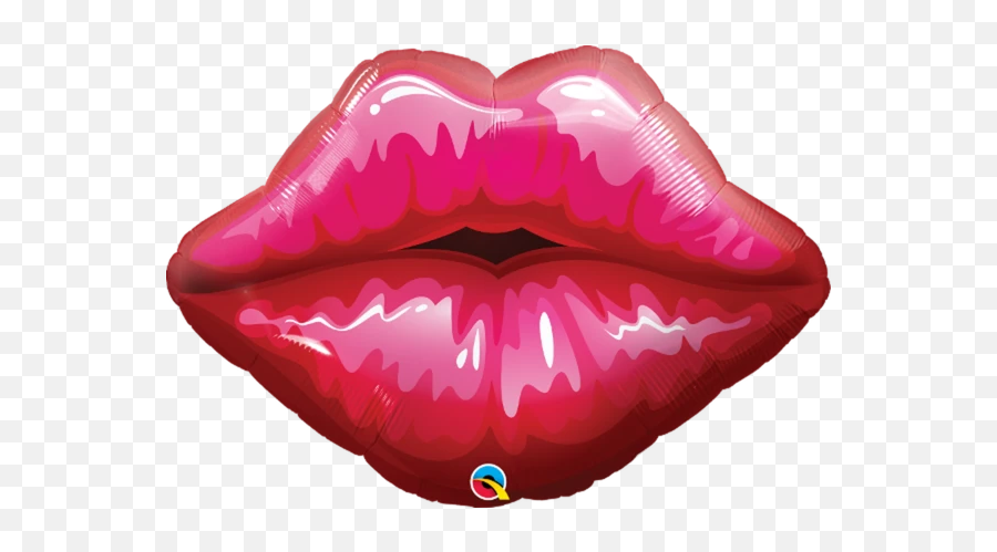 Red And Pink Lip Balloons 30 - Lips Mylar Balloon Emoji,Lip Kiss Emoji