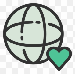 love Ecologism Planet Earth Maps And Flags Heart - Mobile Internet Icon Emoji