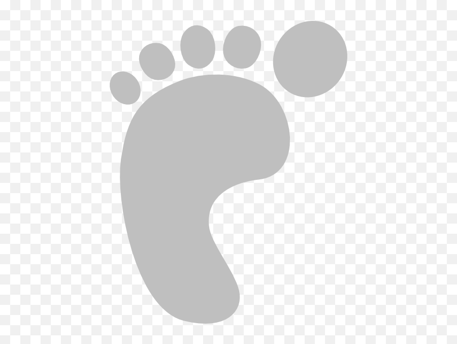 Grey Baby Feet Clipart - Foot Print Emoji,Star Feet Emoji