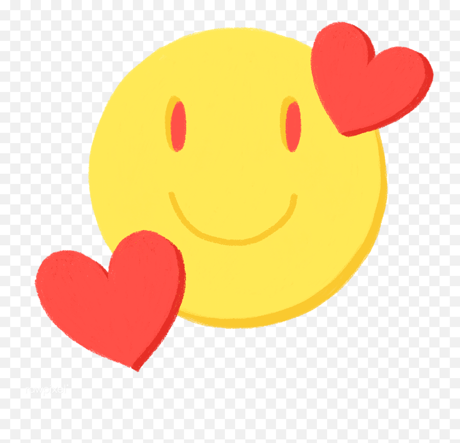 Download Premium Png Of Smiling Face Emoji With Hearts Transparent Png - Smiley,Plane Emoji Png