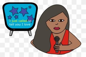 Karaoke Woman Vector Clipart Image - Happy Halloween Emoji,Music Note Emoji