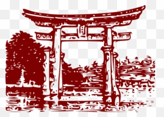 Miyajima Torii En Ilustración De Vector - Transparent Gate Png Emoji