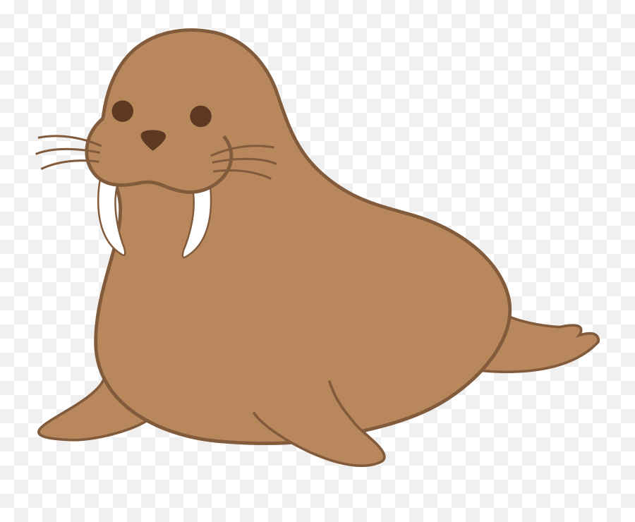 Clipart Swimming Walrus Transparent - Walrus Clipart Emoji,Walrus Emoji
