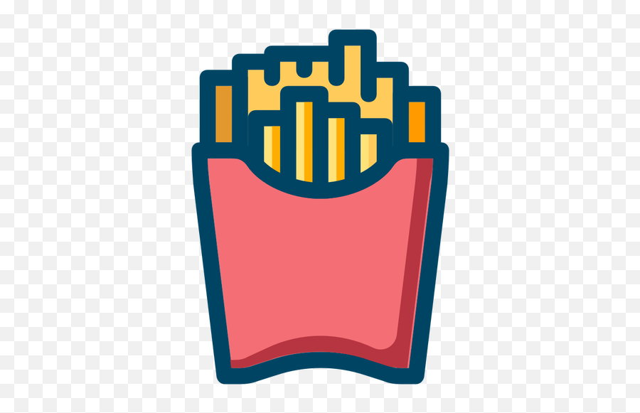 French Fries Vector Image - Silueta De Papas Fritas Emoji,Chicken Nugget Emoji