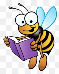 School Clipart Bee - Reading Emoji