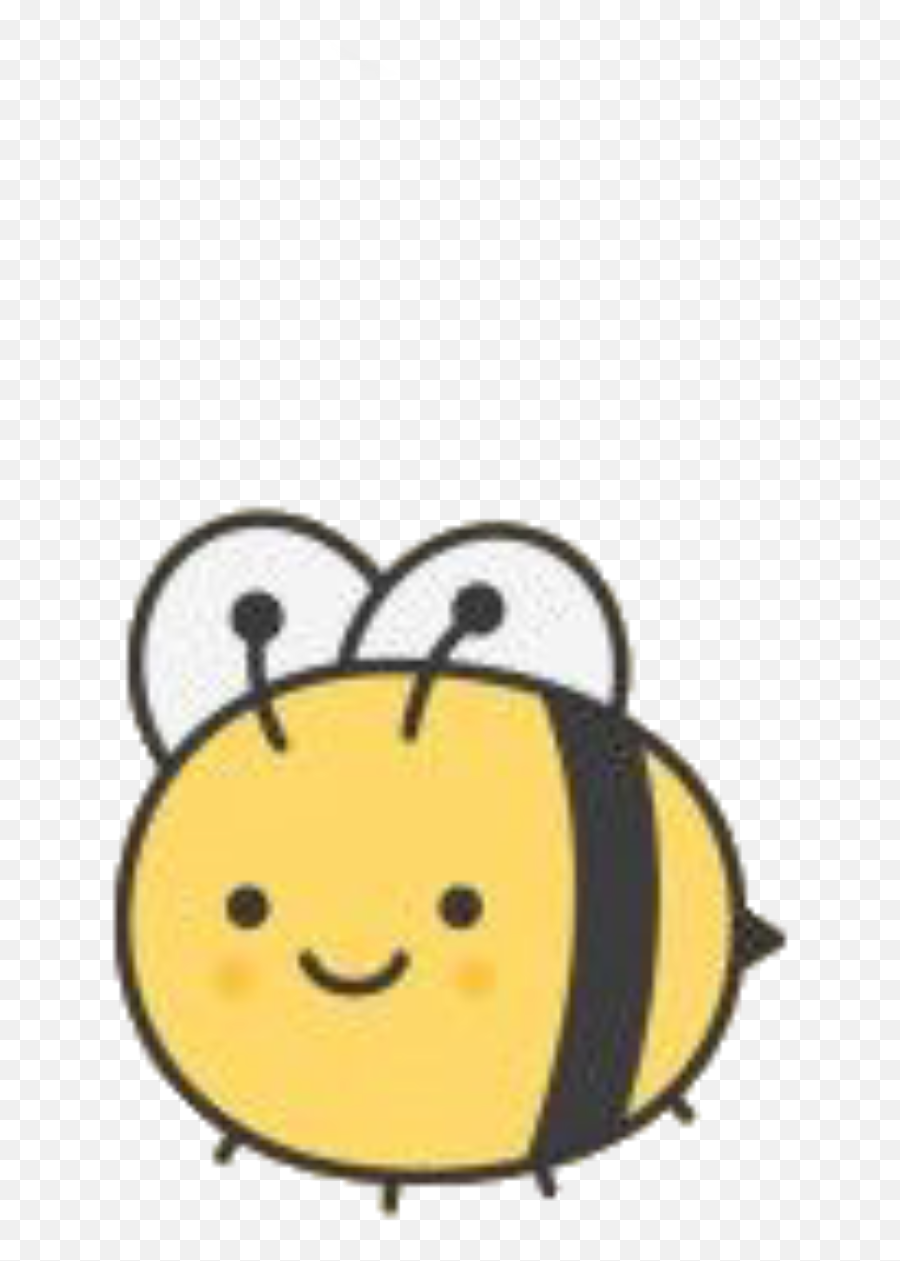 Cute Bee Yellow Tiny Soft Freetoedit - Cartoon Emoji,Bee Emoticon