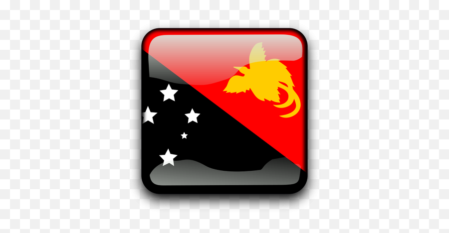 Bendera Papua Nugini Vektor - Papua New Guinea Flag Emoji,Aruba Flag Emoji