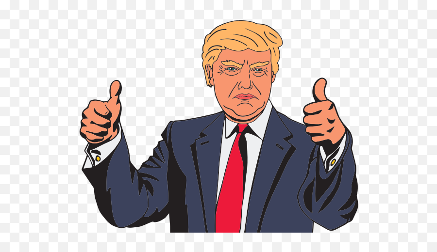 Donald Trump Cartoon 3 - Donald Trump Cartoon Transparent Emoji,Question Mark Emoji