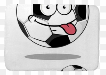 Football Ball Bath Mat Pixers - Cartoon Emoji,Soccer Emoticon