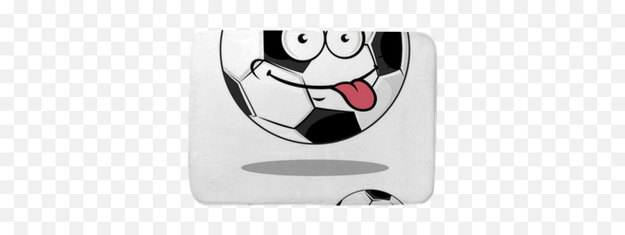Football Ball Bath Mat Pixers - Cartoon Emoji,Soccer Emoticon