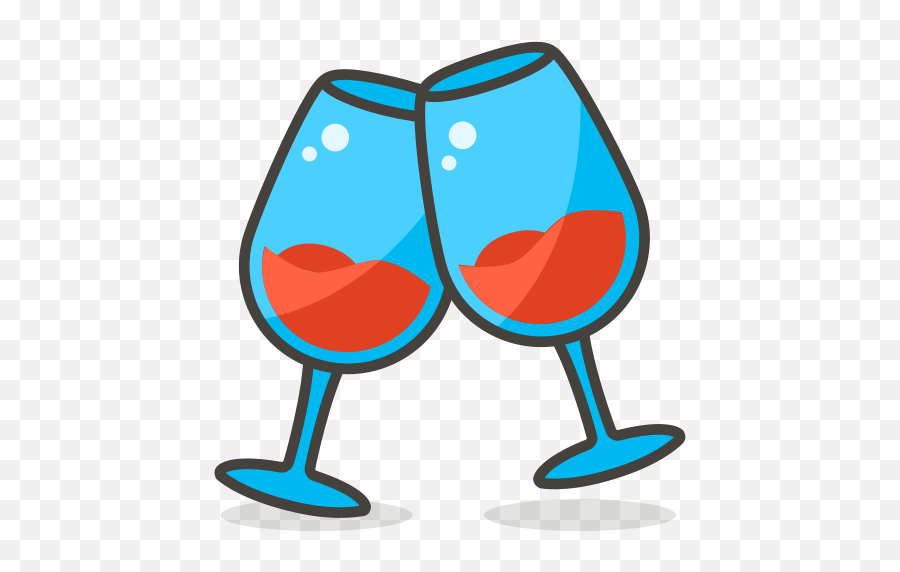 Wine Glasses Toast Free Icon Of Another Emoji Icon Set - Champagne Emoji,Wine Emoji