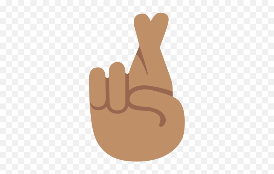 Medium Skin Tone Emoji - Fingers Crossed Emoji Png Vector,Fingers Crossed Emoji Iphone