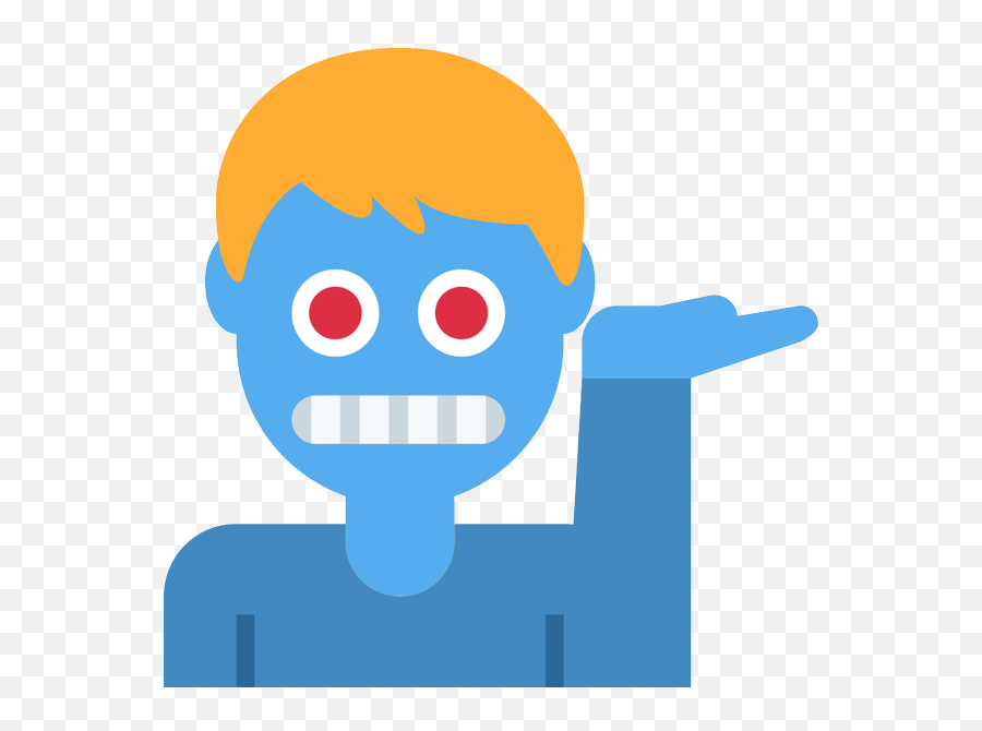 Emoji Face Mashup Bot On Twitter U200d Man Tipping - Cartoon,Emoji With Blue Head