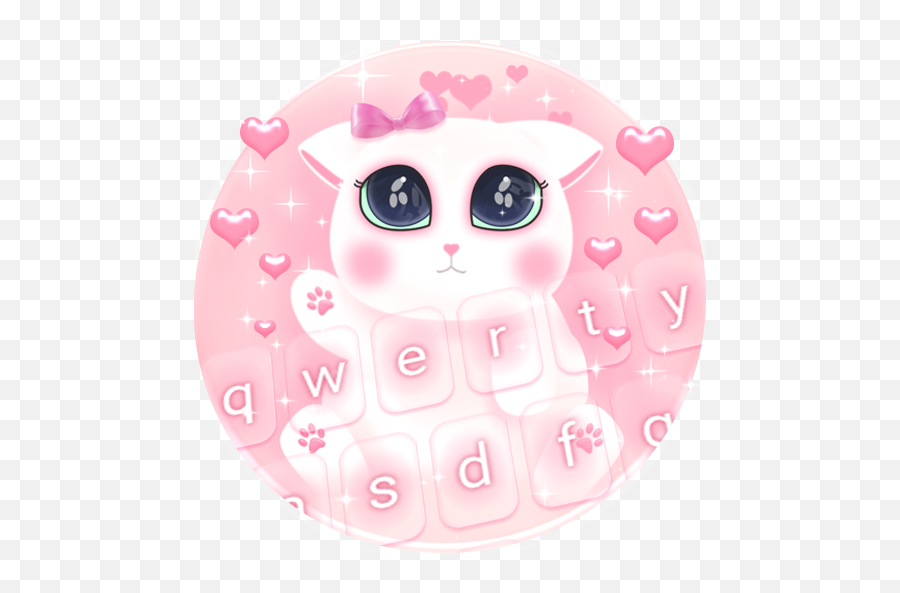Kitty Love Live Wallpaper U0026 Animated Keyboard - Izinhlelo Dot Emoji,Starry Eyed Emoji