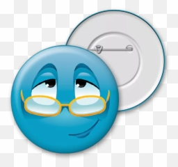 Icons Blue smiley with glasses - Happy Emoji