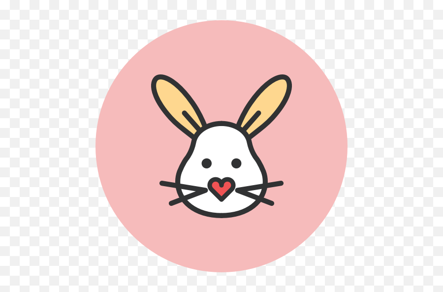 Cartoonrabbitheadnoserabbits And Hareswhiskerssnout - Bunny Icon Emoji,Easter Bunny Emoticon