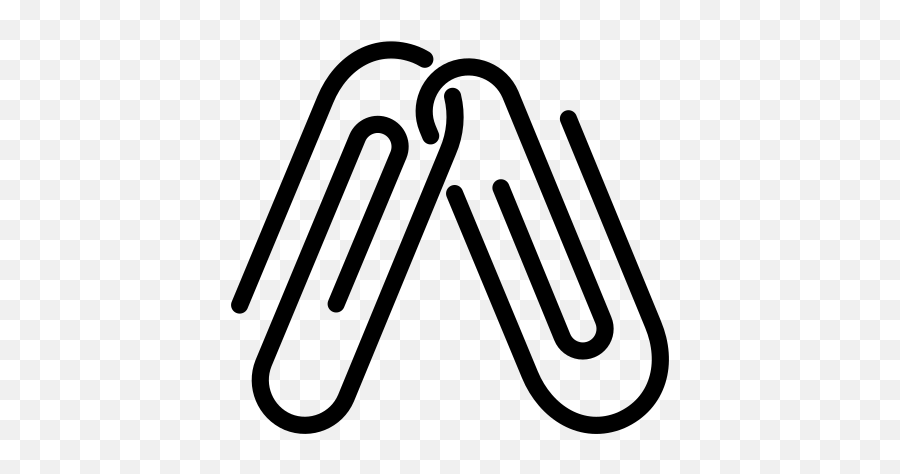 Linked Paperclips - Linked Paper Clip Icon Emoji,Paperclip Emoji