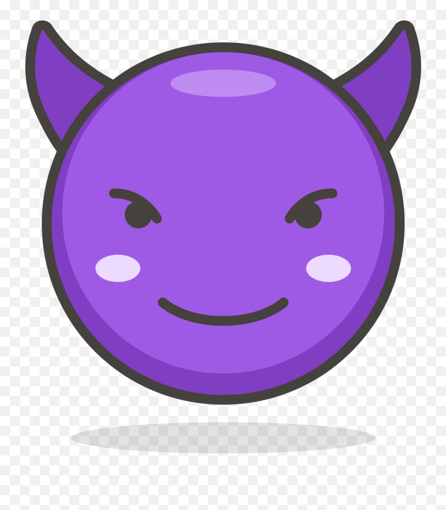 085 - Smile With Horns Emoji Png,Smiley Face Emoji