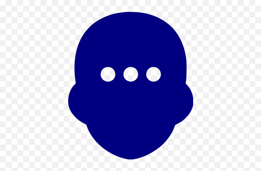 Navy Blue Neutral Dicision Icon - Free Navy Blue Head Icons Dot Emoji,Neutral Emoticon