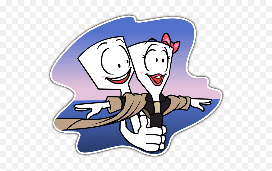 Love Stickers For Facebook And Social - Cartoon Emoji,Titanic Emoji